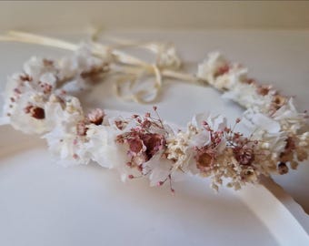 Kopfkranz | Haarkranz | Blumen Hochzeit Kranz Boho | Trockenblumenkranz Haare | Kommunion | Konfirmation | Hochzeit Kopfschmuck | Haarkamm