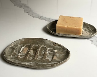 Round Ceramic Marble Soap | Kitchen Soap Dish | Bathroom Decor | Marbled Patterned Ceramic Soap Dish | Marbled Clay Soap Dish