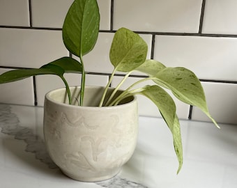 Modern Ceramic Indoor Planter, Glossy White Planter Pot, Housewarming Home Decor Gifts, Succulent Planters, Flower Pots, Cactus Planter