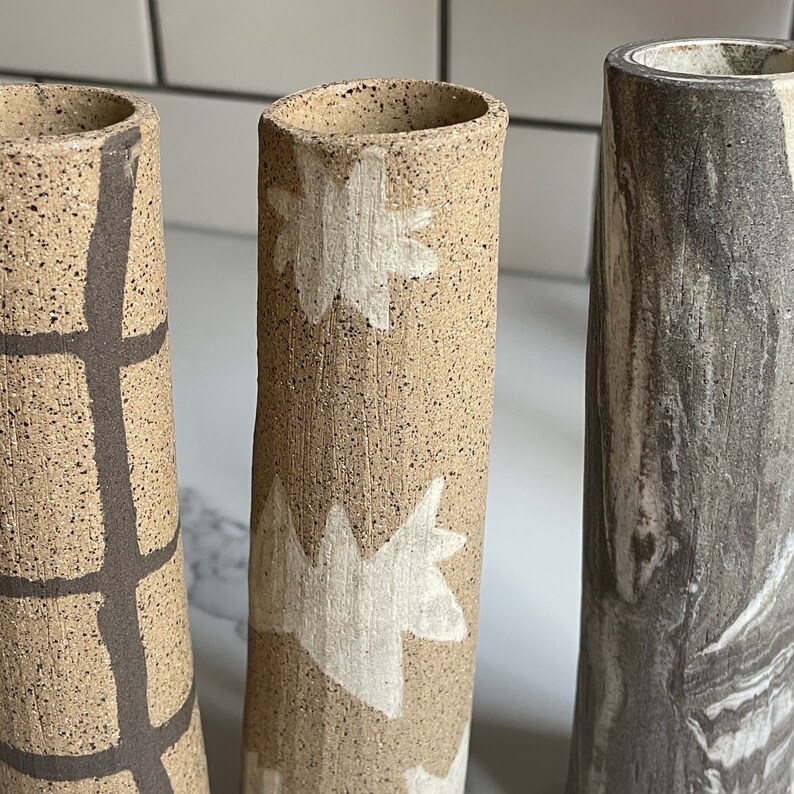 Fossil Taupe Bud Vase Tall main image 1