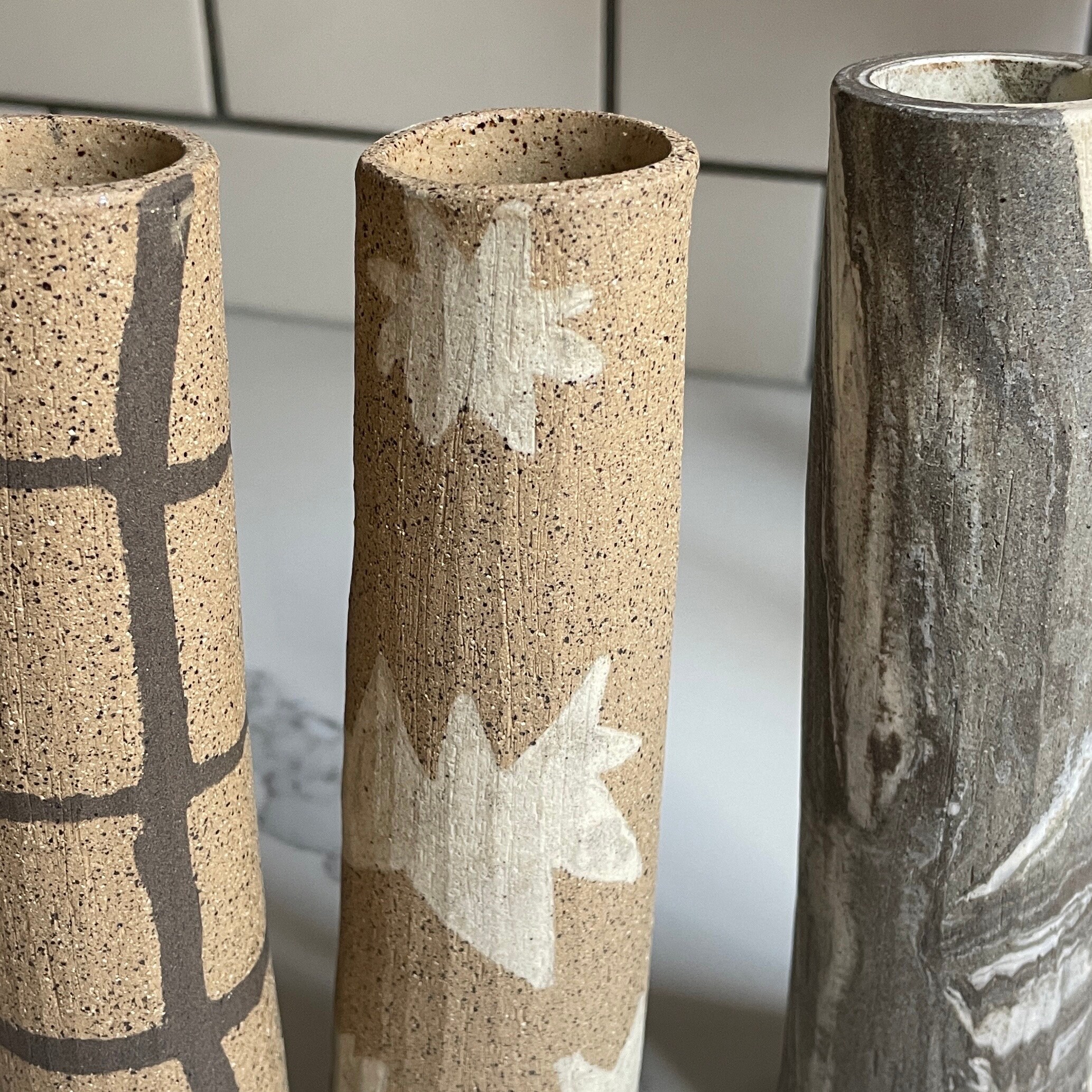 Modern Tall Bud Vase Handmade Bud Vase Stoneware Vase - Etsy