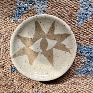 Patterned Side Dish | Sun Dish | Speckled Ceramic Dish | Boho Home Decor | Eye Decor | Eye Side Plate | Organic Shape Catchall