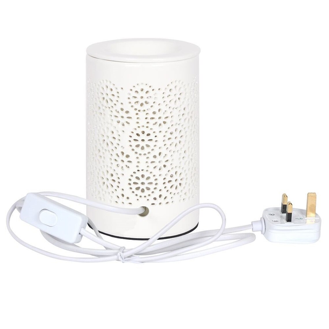 White Electric Wax Warmer Home Fragrance Circle Cut Out Etsy