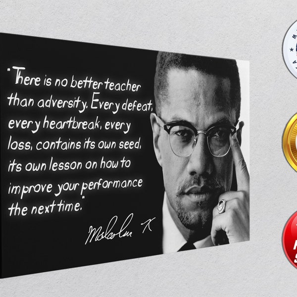 Malcolm X Poster Etsy