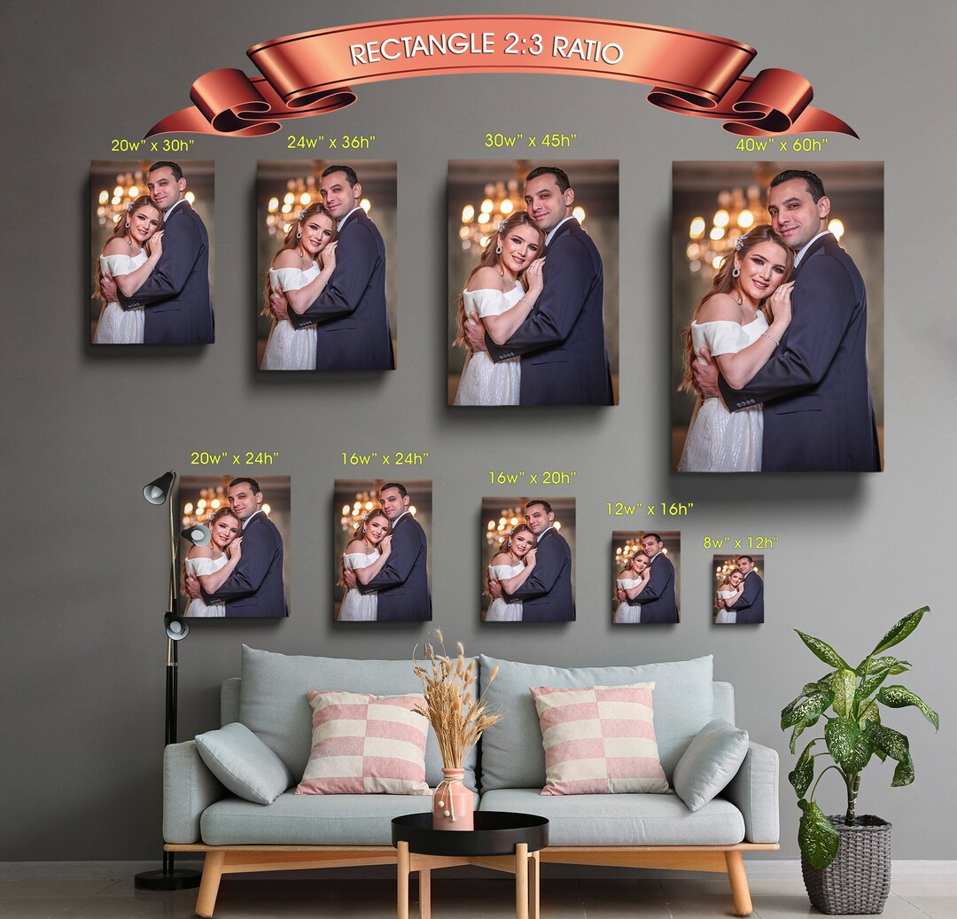 Custom Vertical Canvas Prints, Personalized Photo to Canvas, Family