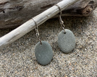 Beach stone earrings