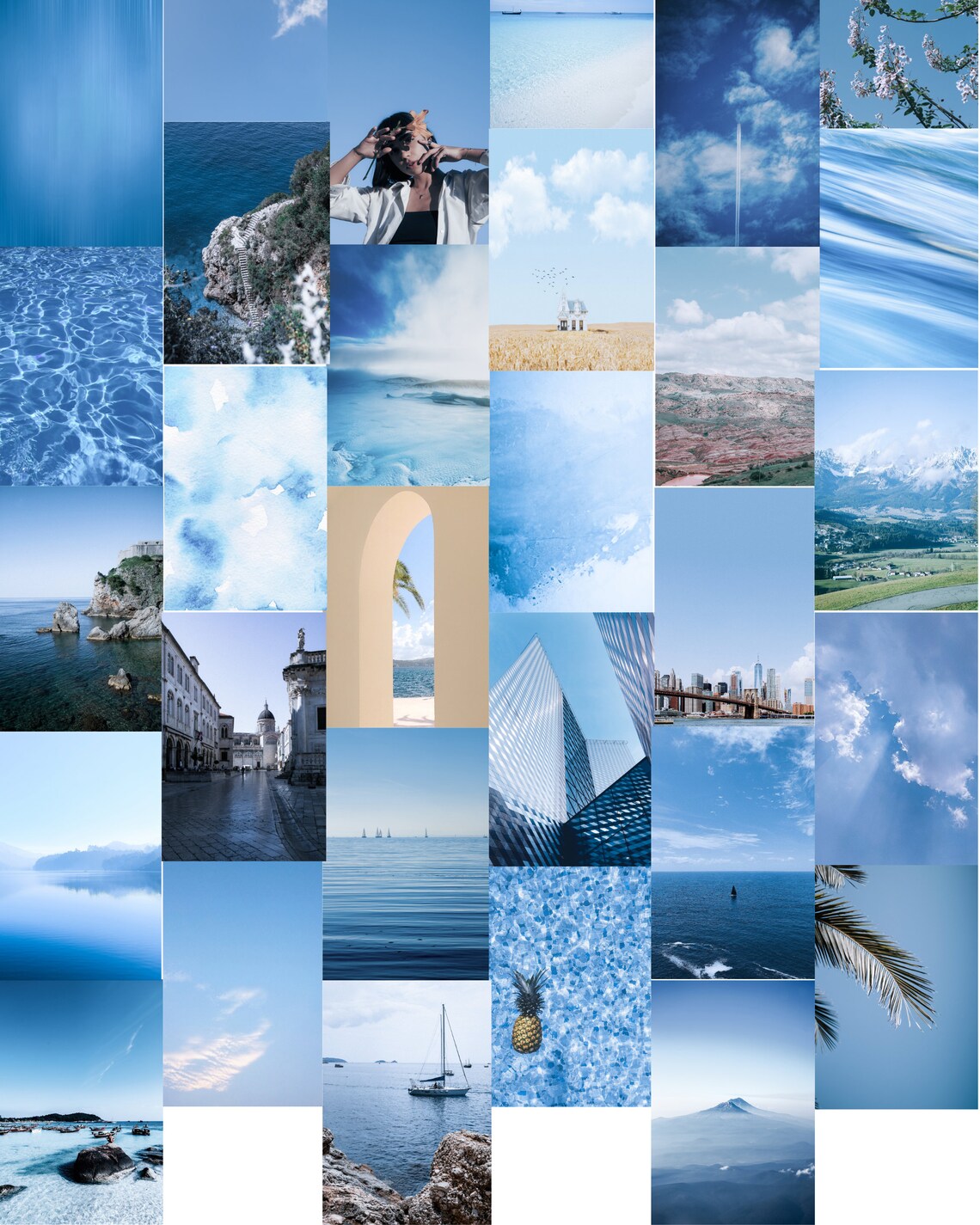 30 pcs Sky blue wall collage kit 4x6 Etsy