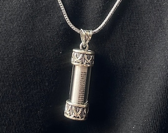 Silver Ayatul Kursi Necklace, İslamic Prayer Necklace , Silver Amulet Necklace, İslamic Arabic Necklace, 925k Sterling Silver
