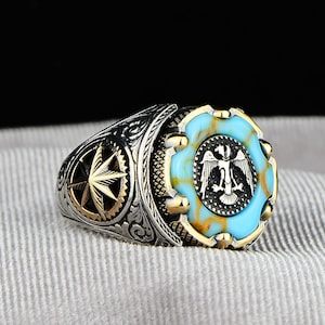 Silber Türkis Stein Ring , Silber Adler Ring , Silber Adler Ring , Silber Adler Ring , Silber Adler Ring , 925k Sterling Silber Ring