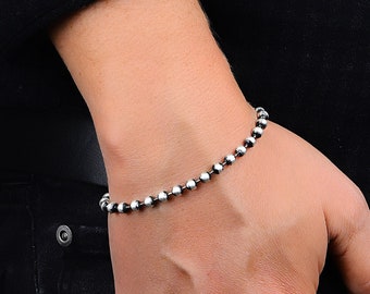 Silver Bead Chain Bracelet , İtalian Ball Bead Chain Bracelet , 925k Sterling Silver Bracelet , Silver Chain Bracelet , 925k Sterling Silver