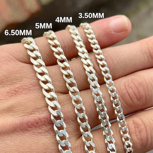 925 Sterling Silver Curb Chain Necklace, Solid Silver Chain, Men Link Chain, Curb Chain Necklace, Thick Chain Necklace, Gift For Men