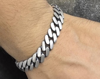 シルバーメンズブレスレット｜カーブチェーンシルバーブレスレット