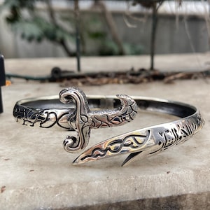 Silver Sword Bracelet , Handmade Bracelet , Mens Zulfiqar Bracelet , Silver Man Warrior Bracelet , 925k Sterling Silver Bracelet