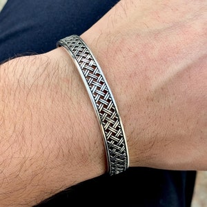 Men Handmade Cuff Bracelet, Adjustable Men Cuff Bangle, Elegant Men Bracelet, Modern Silver Bracelet, Unique Men Gift, Gift For Men