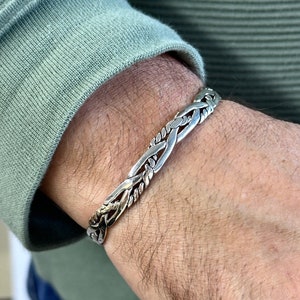 Adjustable Cuff Bracelet , Men Silver Cuff Bracelet , Handmade Thin Bangle Men , 925k Silver , Silver Cuff , Gift for Him, Christmas Gift