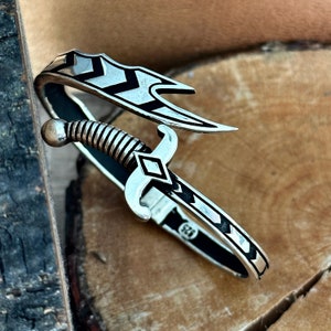 Silver Adjustable Sword Bracelet, Mens Zulfiqar Bracelet, Silver Warrior Bracelet , Unisex Bracelet , 925k Sterling Silver Bracelet