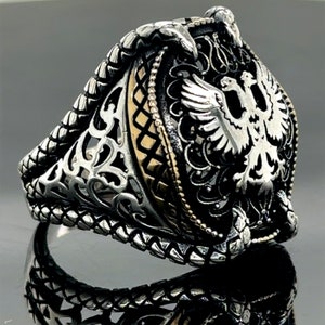 Silver Handmade Claw Eagle Ring , Wild Eagle Ring , 925 Sterling Silver Handmade Men&#39;s Ring,Rings for Men, Gift for Him, Men&#39;s Silver Ring