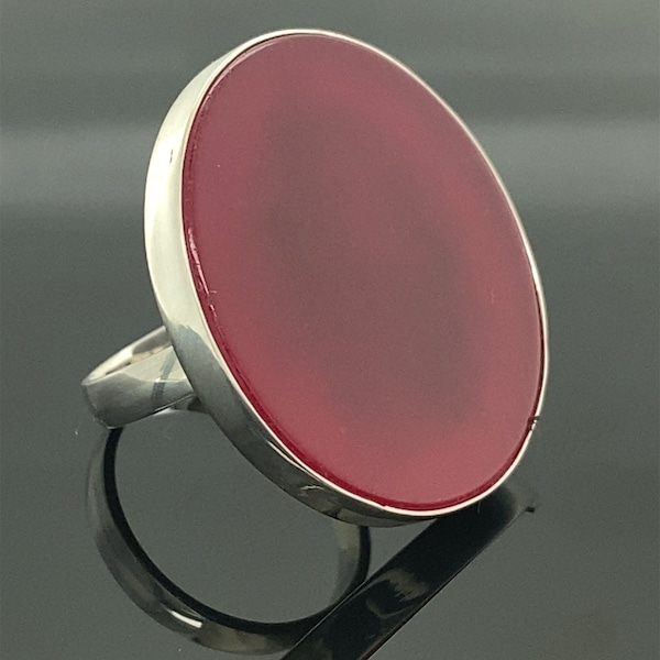 Ruby Stone Ring , Round Ruby Stone Ring , Big Gemstone Ring , Turkish Silver Handmade Ring , 925k Sterling Silver Ring , Gift For Her
