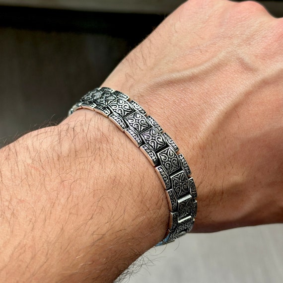 Silver 925 Men’s Bracelet Rank AB 20cm Amazon.com: VY JEWELRY HEAVY DUTY Solid 925 Sterling Silver 12MM