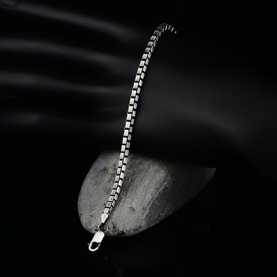 TENNIS CHAIN BRACELET 2 MM DARK GREY TENNIS CHAIN BRACELET 2 MM DARK GREY