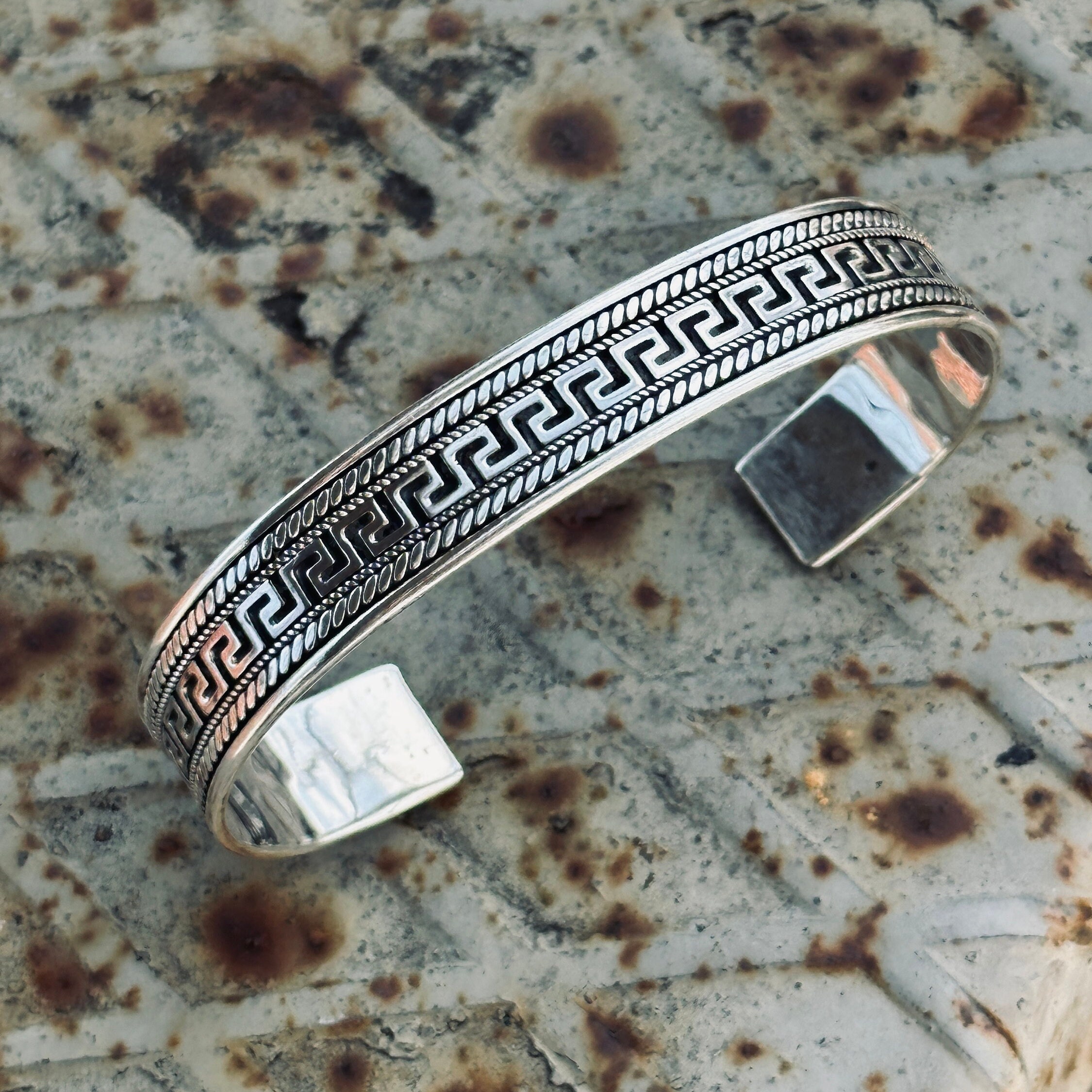 Unisex Cuff Bracelet, 15mm Thick Sterling Silver Bracelet , Silver