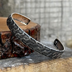 Handmade Silver Cuff Bracelet, Handmade Men Cuff Bracelet Bangle, Handmade Men&#39;s Silver Bracelet, Christmas Gift, Anniversary Gift