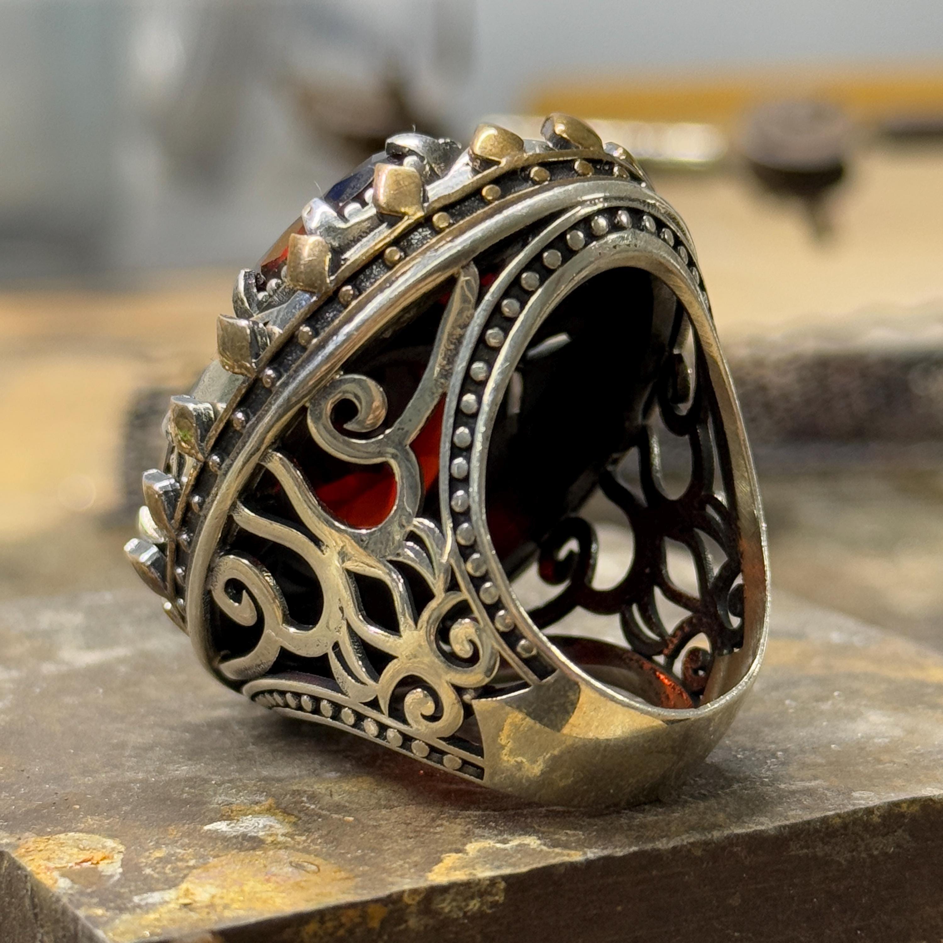 Lotto Ingrosso Anelli Fatti A Mano In Turchese E Argento Placcato – Stile Boho