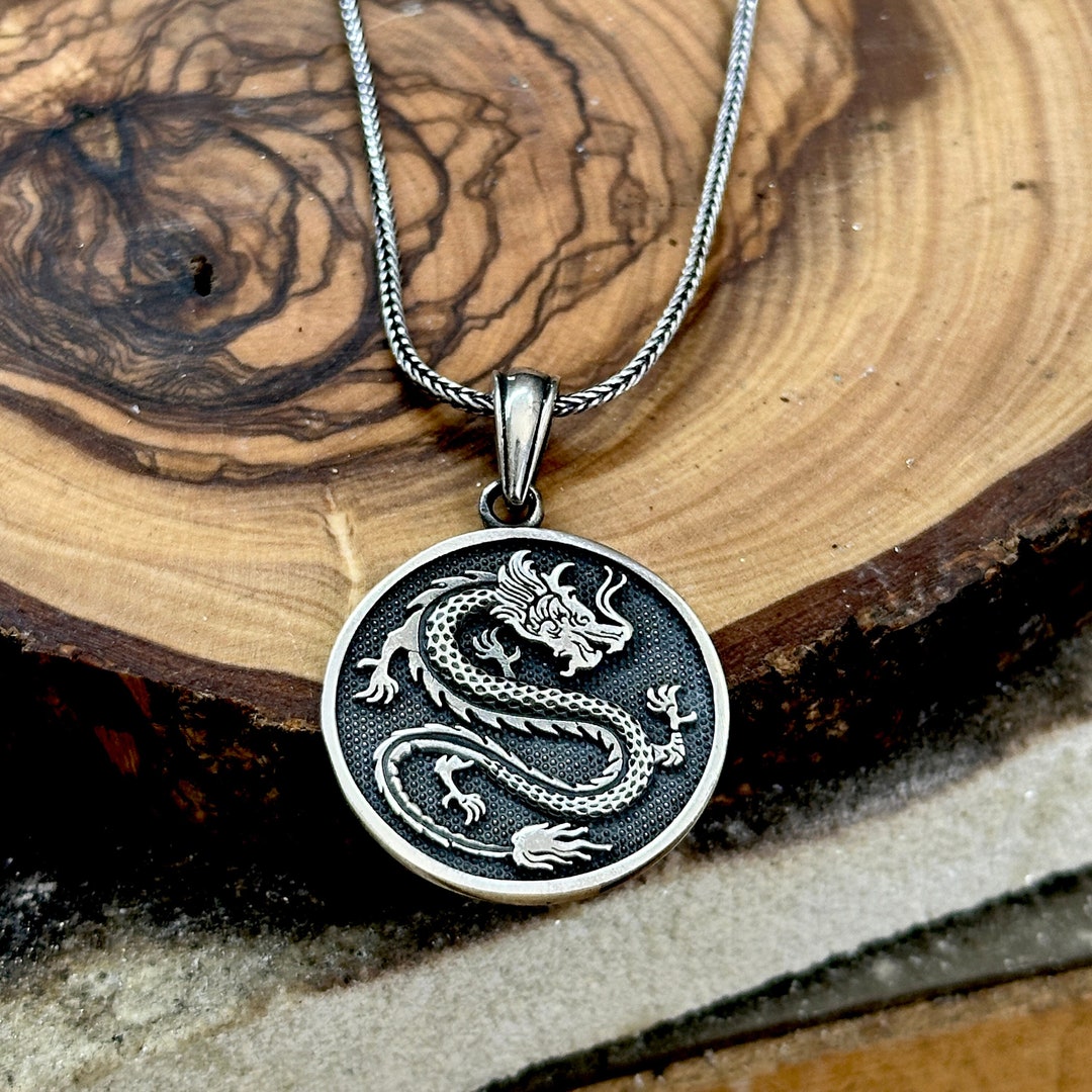 Dragon Signet Pendant, Dragon Head Necklace, Mythical Dragon Jewelry, Round Dragon Pendant, Unisex Necklace, 925k Sterling Silver - Etsy Dragon Signet Pendant, Dragon Head Necklace, Mythical Dragon Jewelry, Round Dragon Pendant, Unisex Necklace, 925k Sterling Silver - Etsy