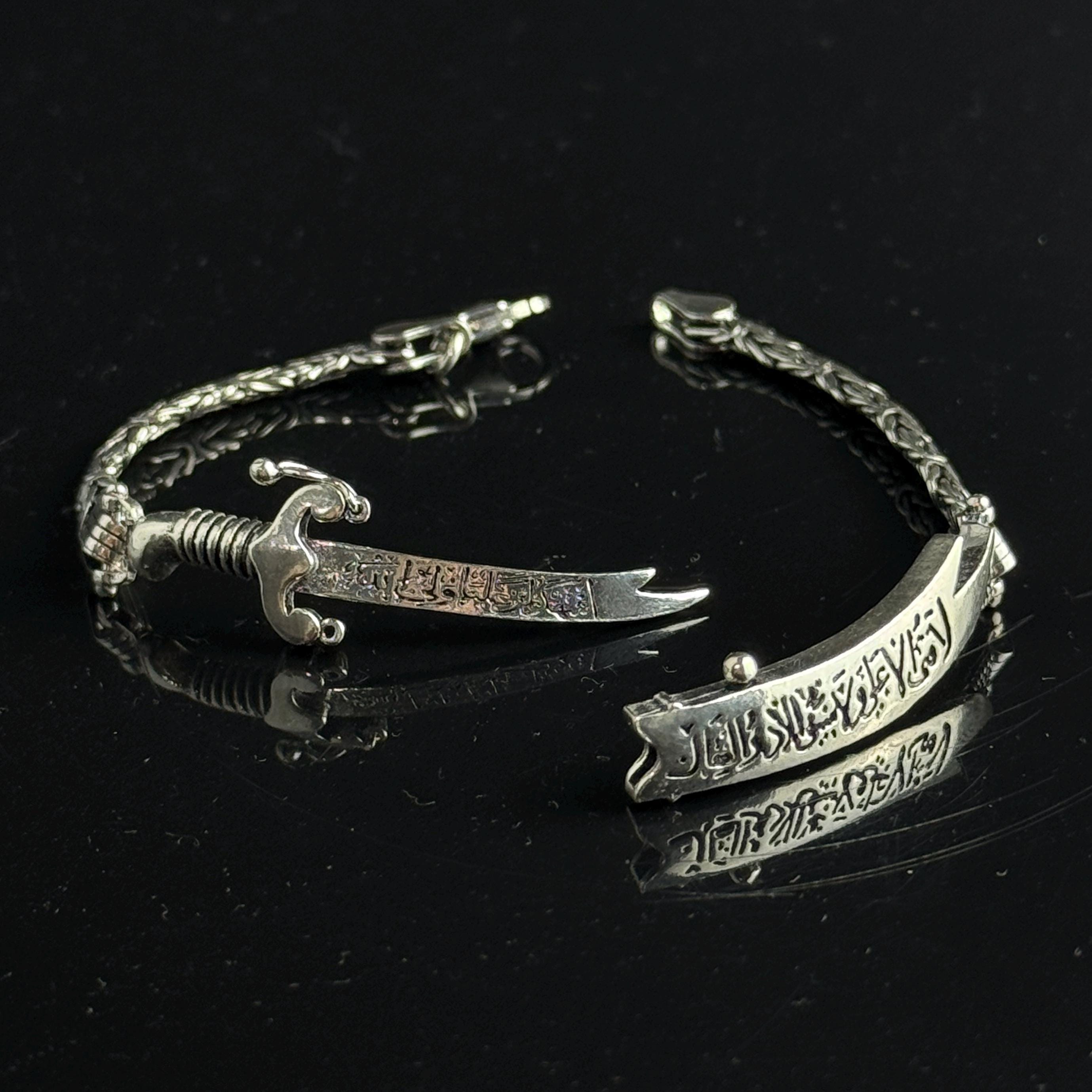 アクセサリー Nullus sword bracelet Silver Sword Bracelet , Mens Zulfiqar Bracelet , Adjustable Sword
