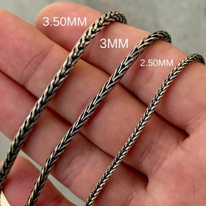 Silver Thick Chain, Fox Tail Silver Chain, Men Chain Pendant, Handmade Silver Chain, Bali Silver Chain, 925k Sterling Silver Chain