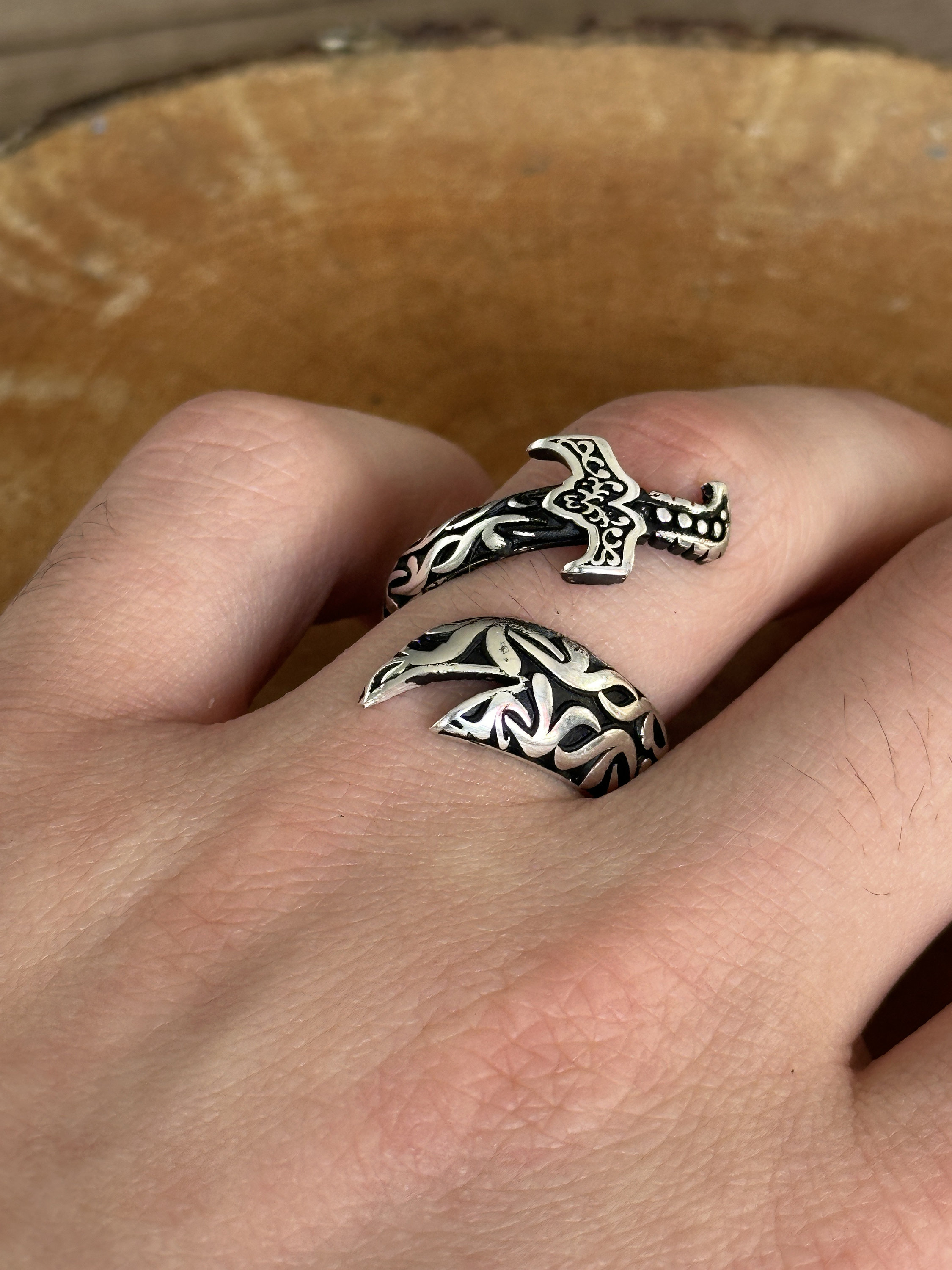 Silver Zulfiqar Sword Ring , Silver Hz.ali Zulfiqar Ring