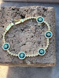 Silver Gold Evil Eye Tennis Bracelet , Protection Tennis Bracelets, Protection Jewelry , Gold Plated  Evileye Bracelet , Evil Eye Silver