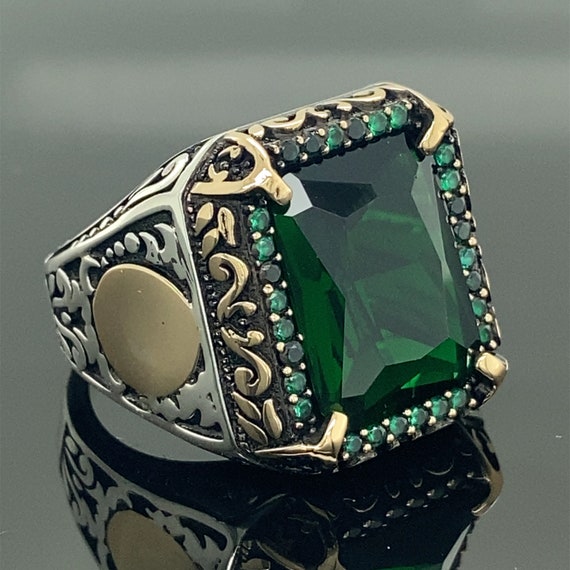 Doublet Zambian Emerald Quartz 925 Sterling Silver Ring – Panoply Silver
