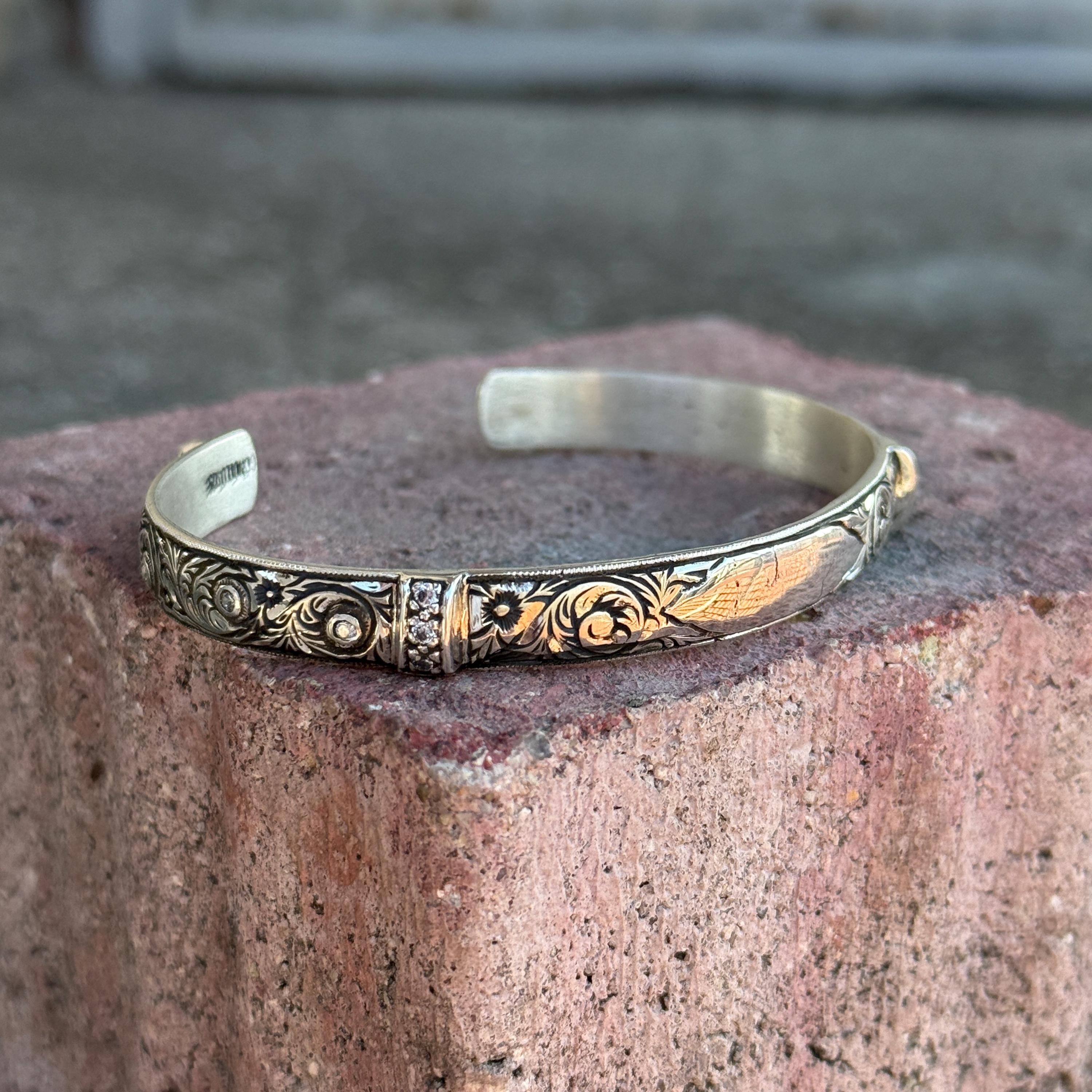 Custom Cuff Silver Personalized Cuff Bracelet, Engraved Cuff Bracelet, Custom Cuff ...