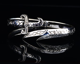 Silver Sword Bracelet , Handmade Bracelet , Mens Zulfiqar Bracelet , Adjustable Sword Bracelet , Warrior Bracelet , 925k  Silver Bracelet