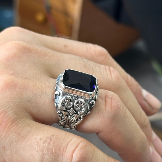 Bague En Argent 925 Saphir - Taille 52 - Marque Altesse - Neuf Sans Emballage