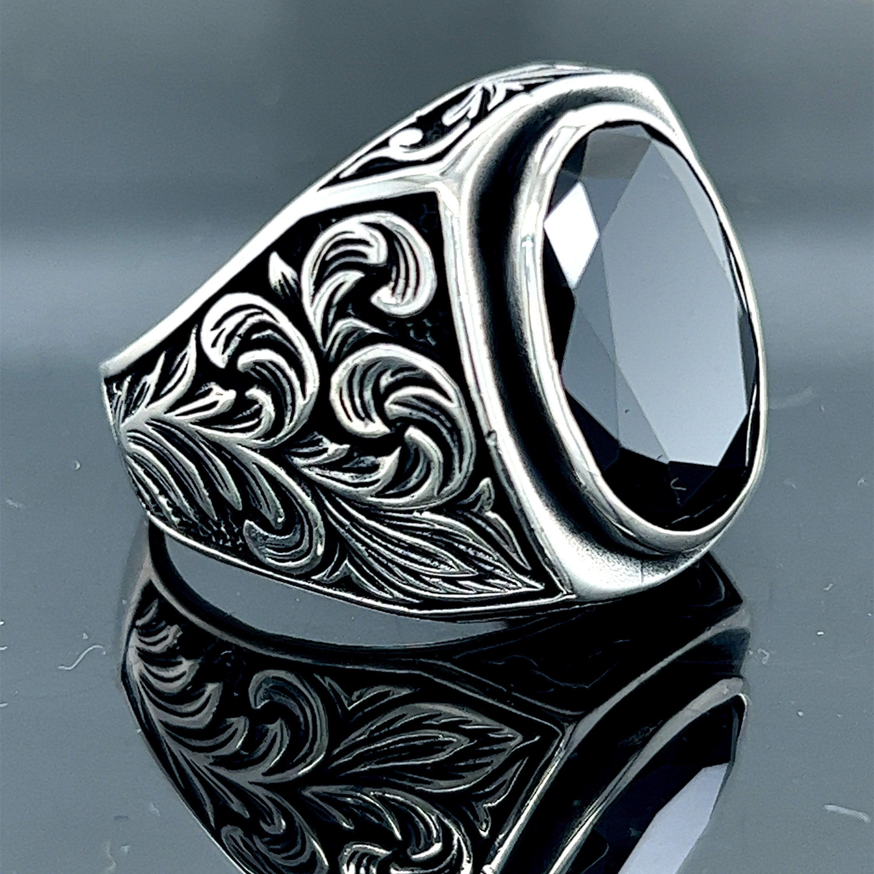 Gothic Rings Stainless Steel | Stainless Steel Fashion Ring - 12.5mm Ring  Men Black - Aliexpress