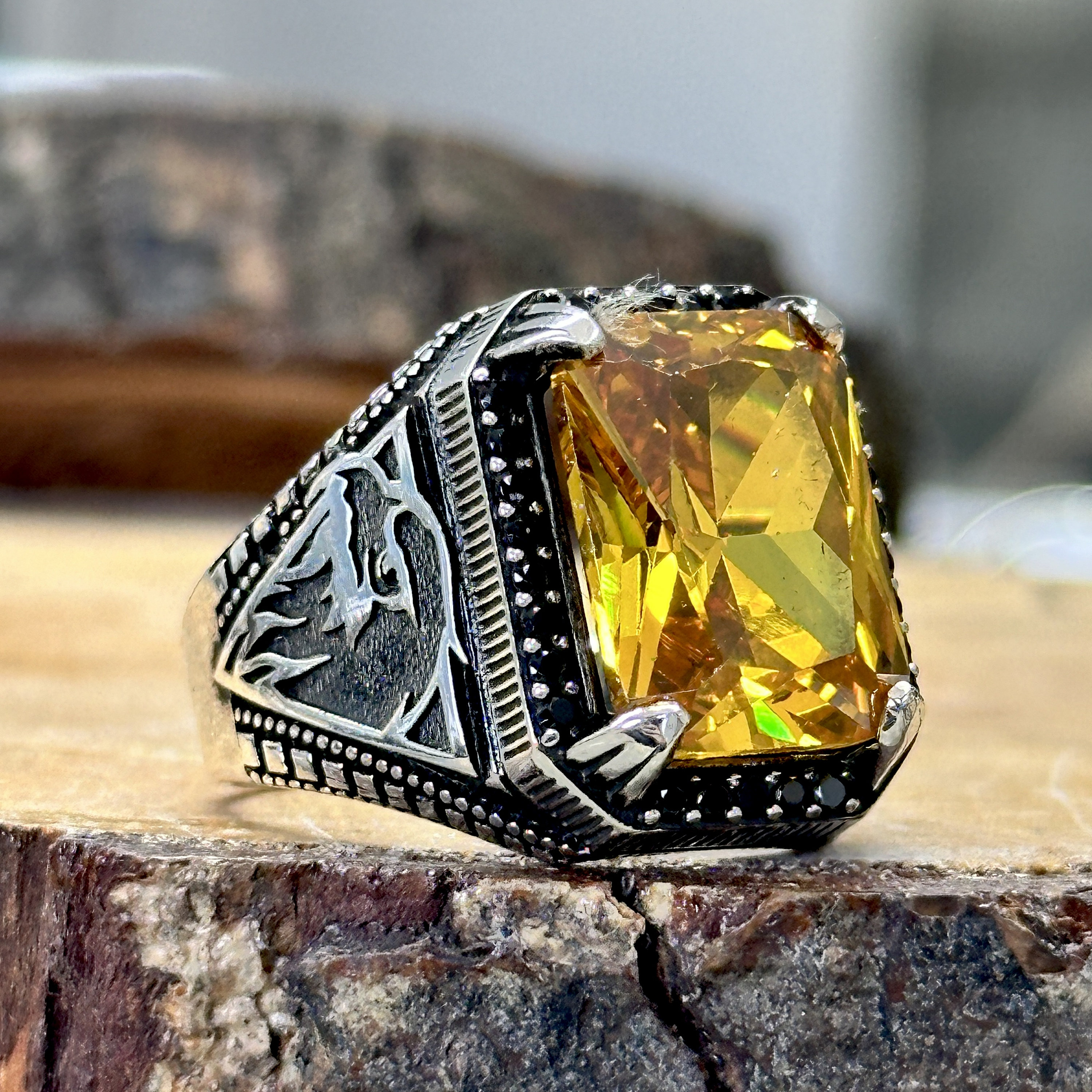 Silver Amethyst Ring , Silver Men Handmade Ring , Eagle Model Ring, Purple  Gemstone Ring , Amethyst Men's Ring , 925k Sterling Silver Ring - Etsy  Sweden, image size:3000x3000