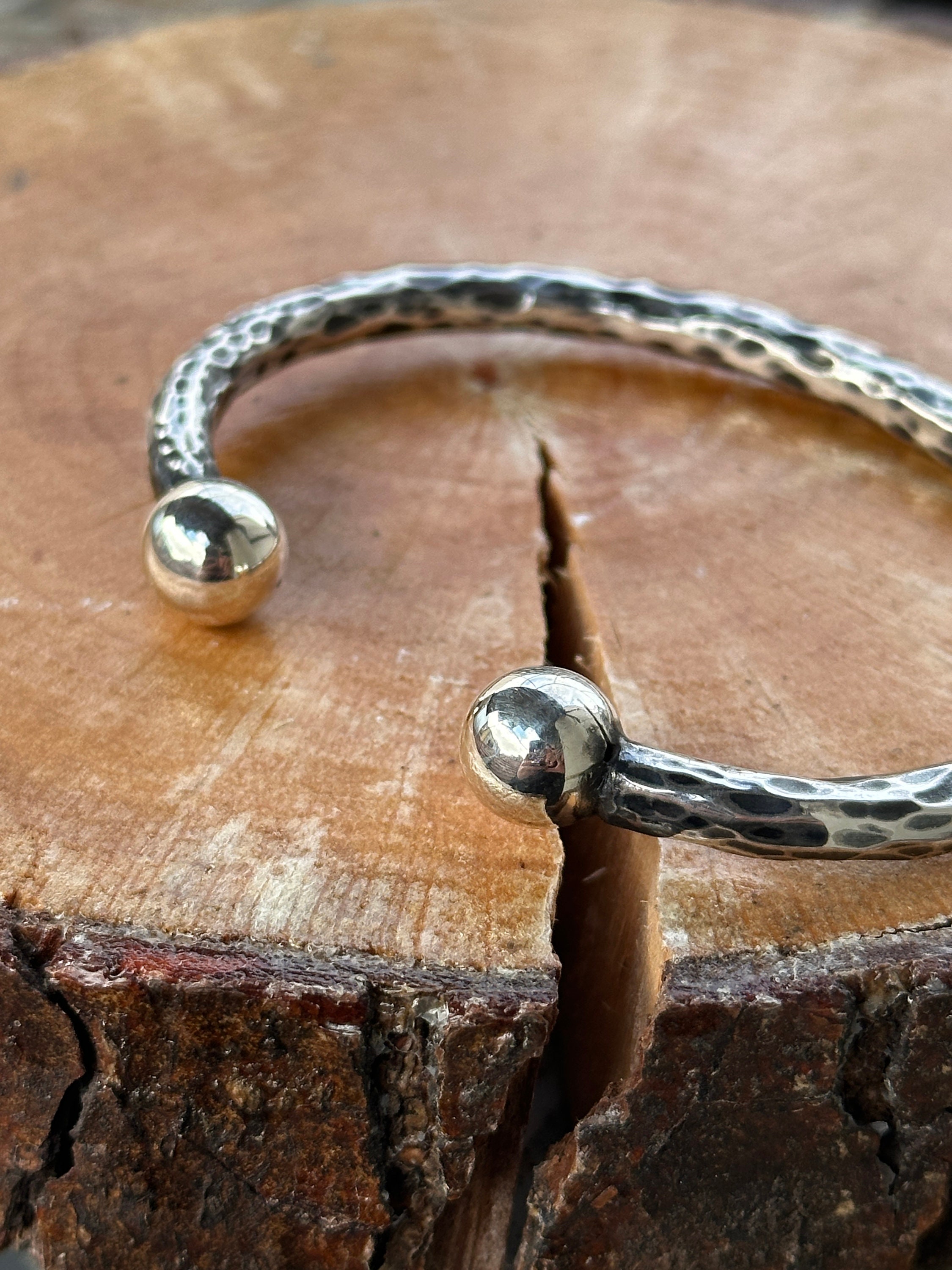 Hammered Sterling Silver Cuff | Cuff Links & Jewelry Men