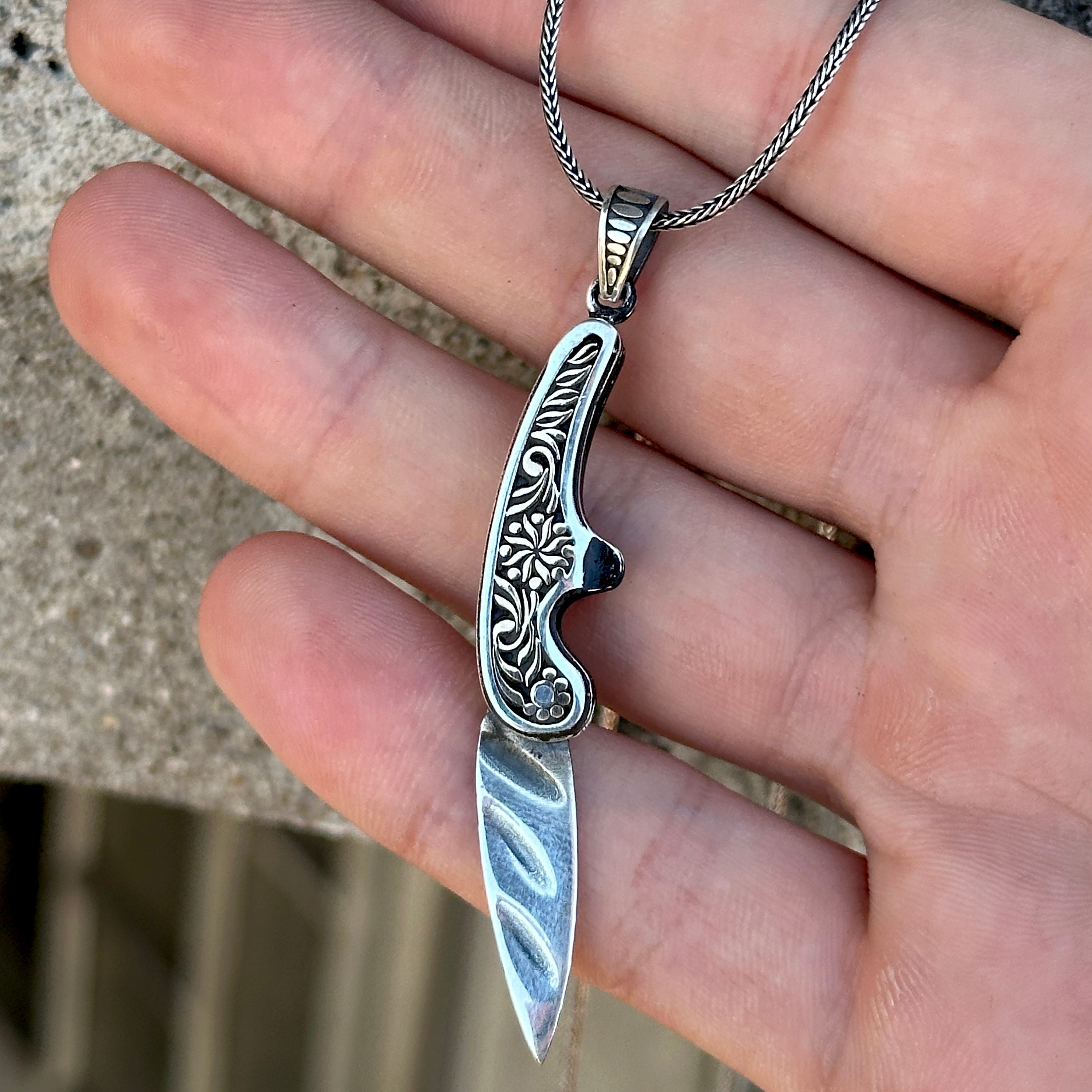 ネックレス・チョーカー BLENDOFF Knightly Dagger Necklace Silver 925 Amazon.com: Sword Pendant Sterling Silver 925 Dagger
