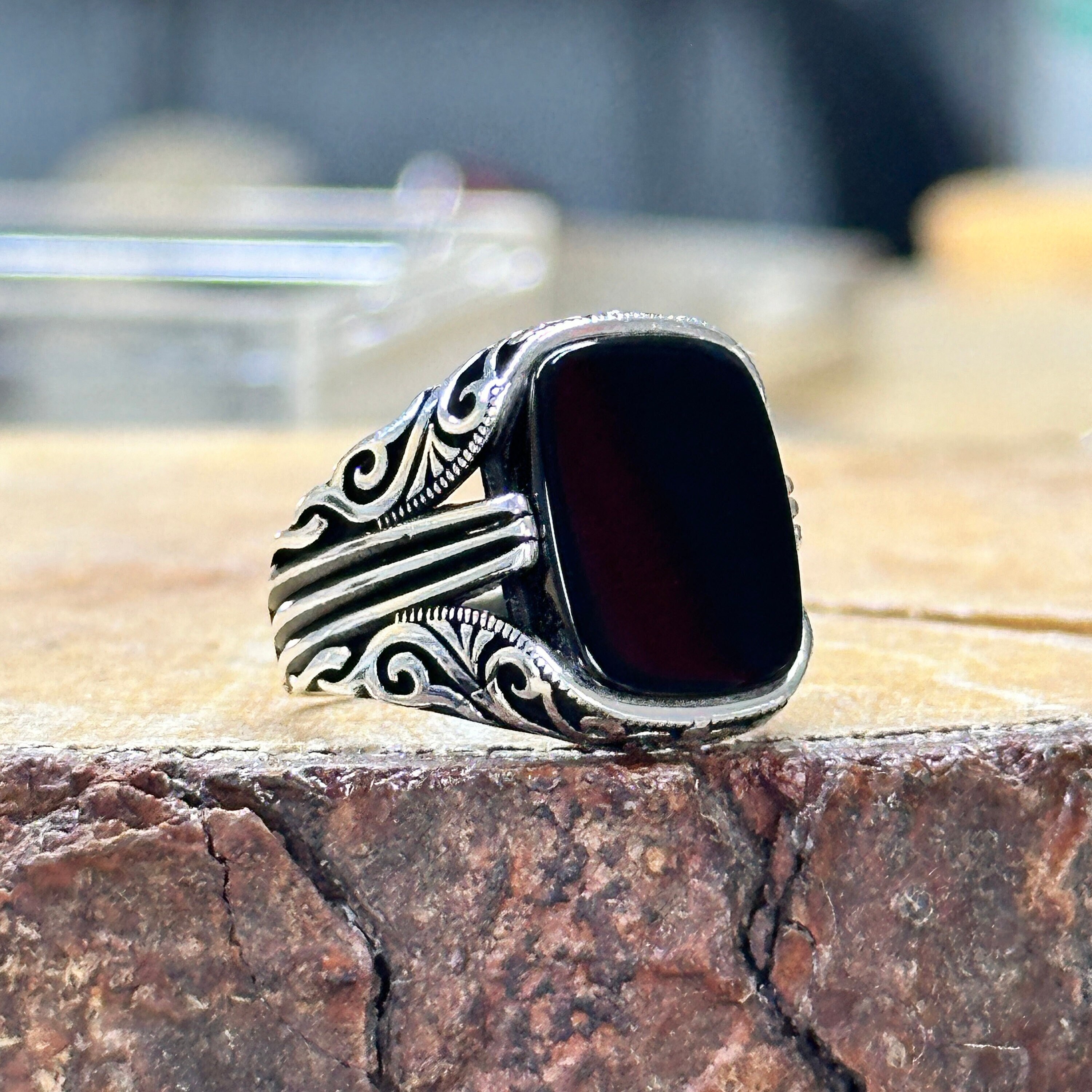 YMALA Ring | 925 Zilver | ONYX edelsteen | YM-0009