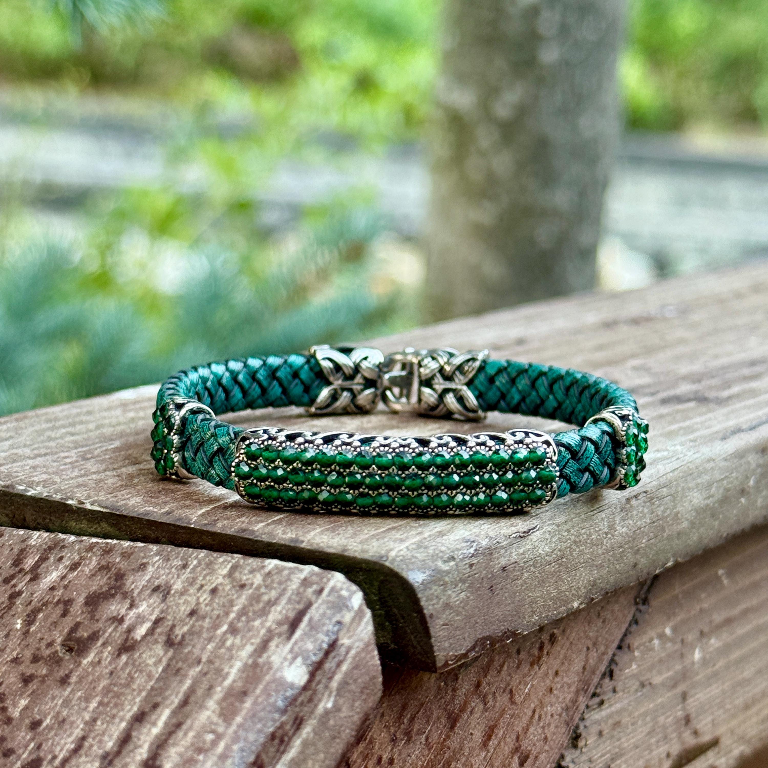 高級　エメラルドブレスレット 楽天市場】エメラルド ブレスレット 7.5-8mm ブラジル産 一点物 天然石