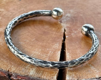 Hammered Sterling Silver Cuff | Cuff Links & Jewelry Men