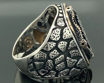 男性用ソロモンの印章リング、シルバーソロモン印章リング、キング