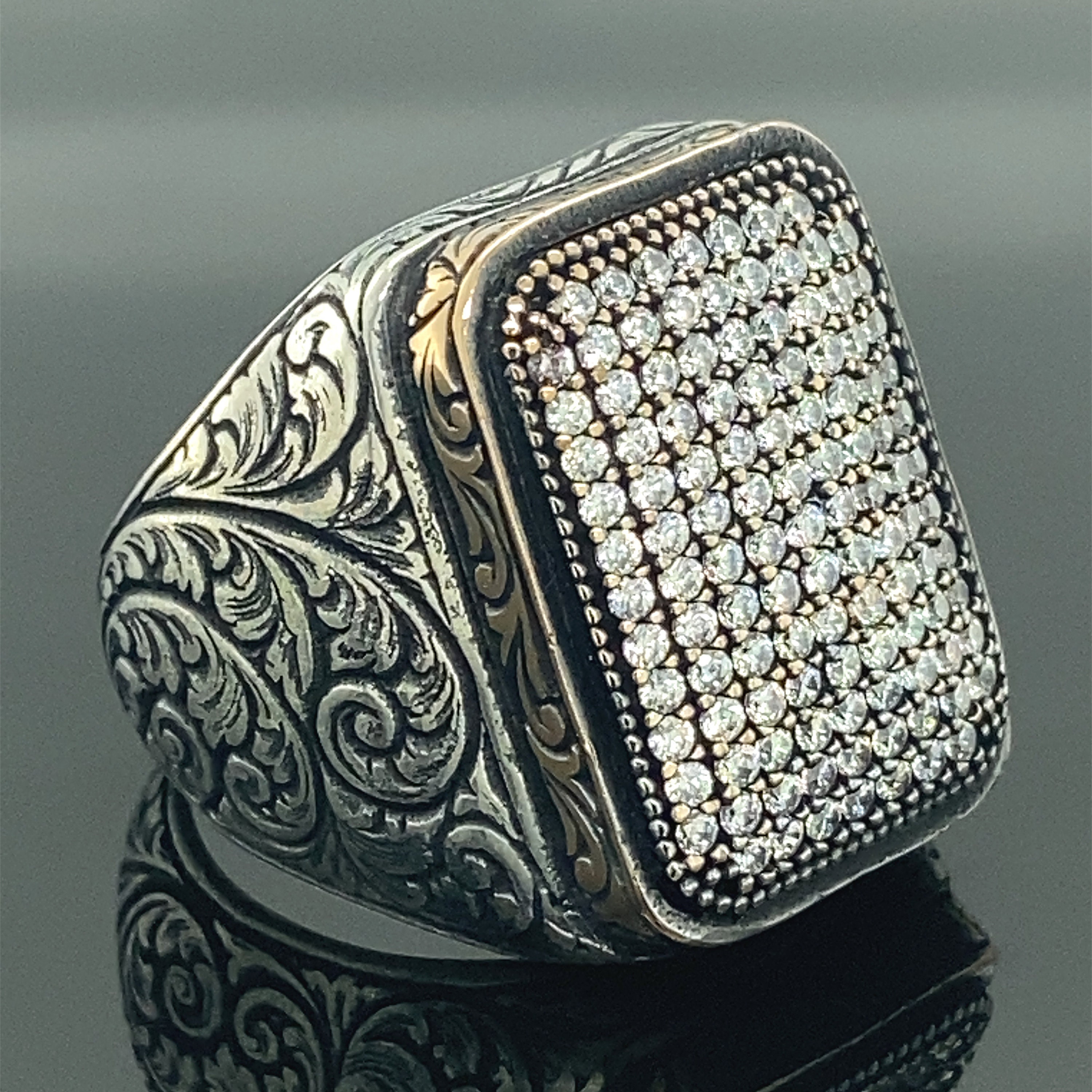 55Carat Cubiz Zircon Gemstones 925 Sterling Silver Adjustable Rings  Certified Jarkan Rashi Ratan Size-4 to 7: Clothing, Shoes & Jewelry -  Amazon.com