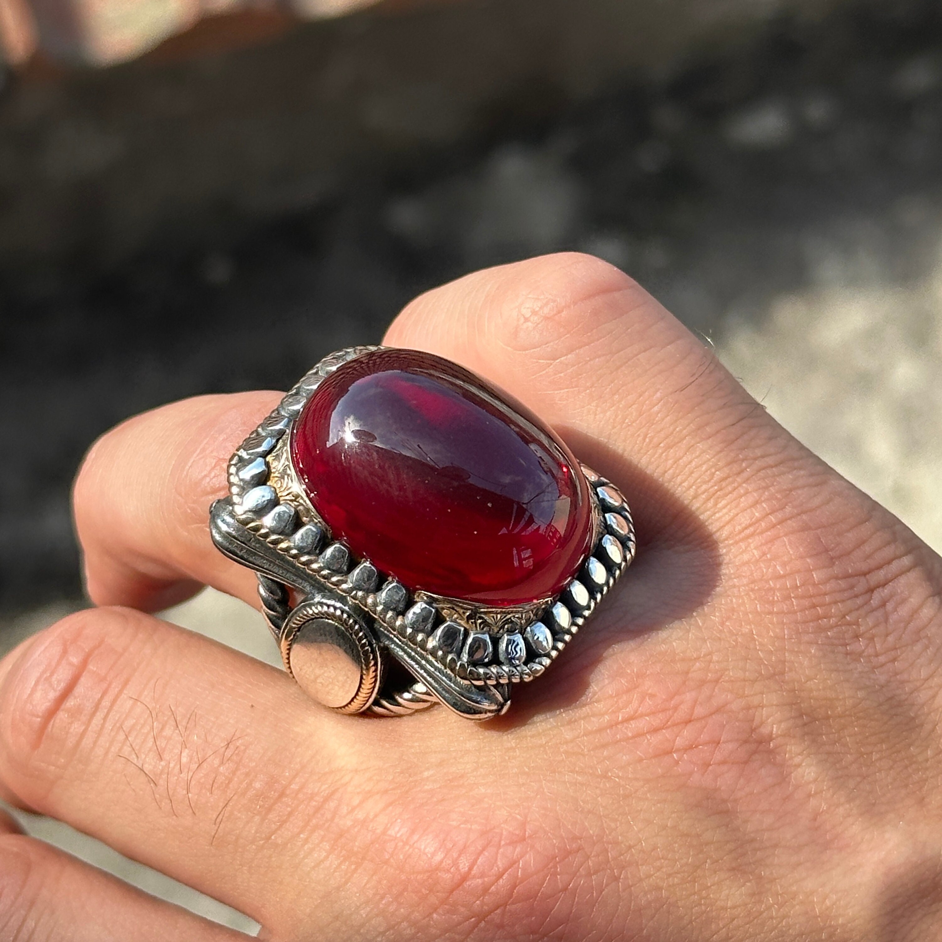 Red stone ring price deals