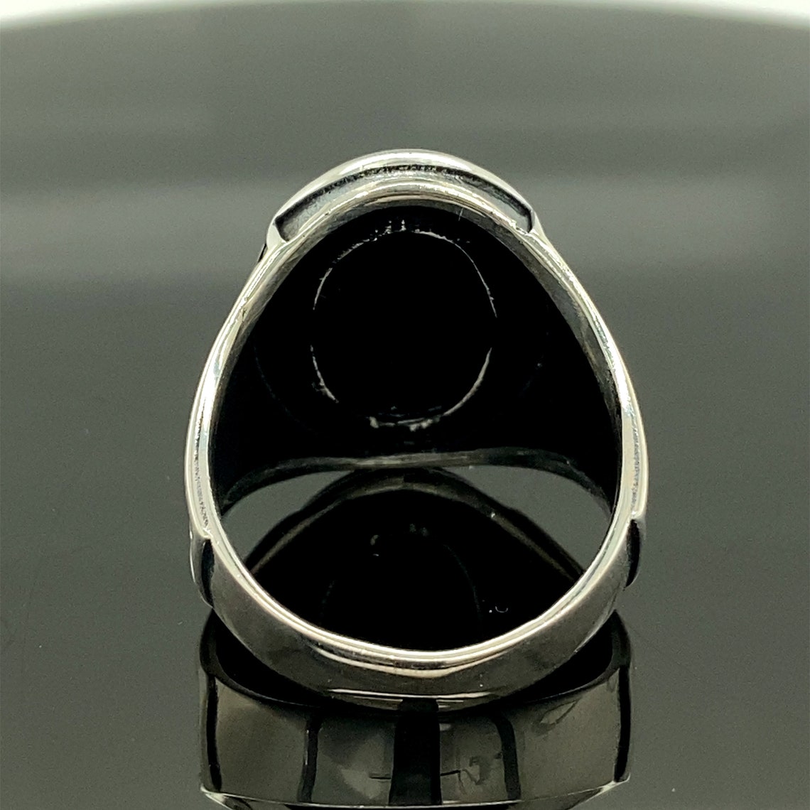 Silver Signet Men Onyx Ring Black Onyx Ring for Men - Etsy