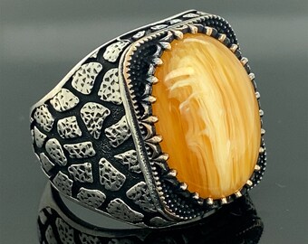 Argent Sterling et Baltique Miel Ambre Ring "GOUTTES" Argent Sterling et Baltique Miel Ambre Ring "GOUTTES"