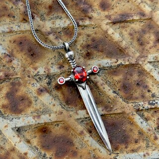 Orecchini Gotici In Argento Sterling 925 – Simboli Bara, Cristallo Rosso, Cranio, Spada, Merkaba, Lotus – Regalo Per Donne Con Panno Lucidante