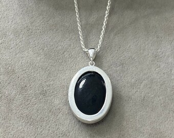 Dr. Liesegang Steen Hanger aan Zilveren Oogje 925 Zilver Sterling